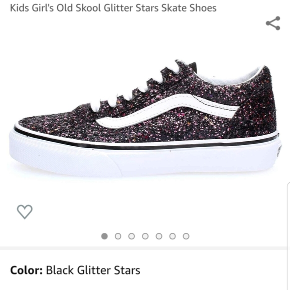 Vans Shoes - Vans shoes black glitter stars size 7 women